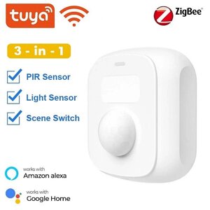 Tuya Wifi Zigbe Mini Датчик Корпус PIR Датчик С подсветкой Датчик Функция переключения сцен Приложение Smart Life Поддер