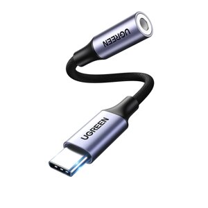 UGREEN AV161 Type C до 3,5 мм аудио адаптер для наушников DAC чип USB-C до 3,5 Aux кабель для ПК телефон планшет