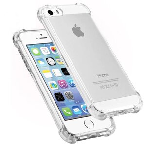 Воздух Сумка Ультра тонкий Прозрачный ударопрочный Soft TPU Чехол для iPhone 5 5S SE