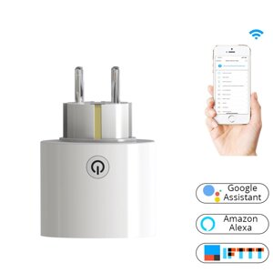 Wi-Fi Smart Plug Стандартная мощность ЕС Разъем Приложение Smart Life/Tuya Дистанционное Управление Работа с Alexa Googl