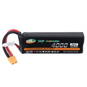 XF POWER 11,1 В 4000 мАч 60C 3S LiPo Батарея Разъем XT60 с разъемом T Deans для RC Дрон