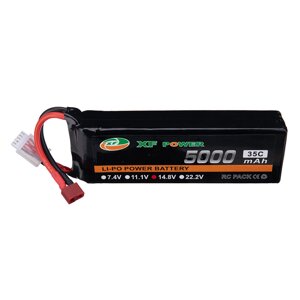 XF POWER 14,8 В 5000 мАч 35C 4S LiPo Батарея T Deans Plug с переходником XT60 для RC Дрон