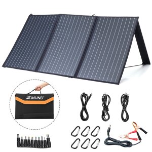 XMUND XD-SP2 100 Вт 18 В Солнечная Панель 3-USB+DC PD Fast Charging Outdoor Waterproof Solar Charger For Camping Travell