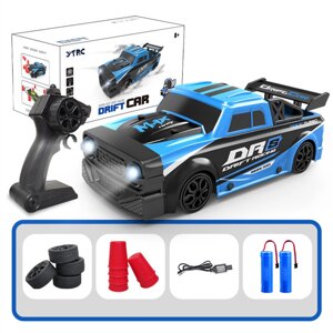 YTRC 6625 Two Аккумуляторы 1/16 2.4G 4WD RC Авто Drift Светодиодный Высокоскоростные модели автомобилей Игрушки RTR