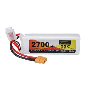 ZOP POWER 11.1V 2700mah 30C 3S lipo батарея разъем XT60 для RC дрон